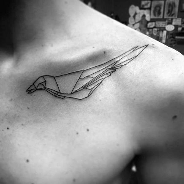 tatuaje cuervo para hombre 90