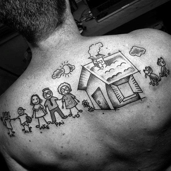 tatuaje de familia para hombre 56