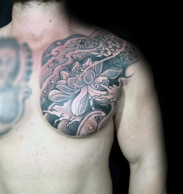 tatuaje flores del cerezo japonesas para hombre 10