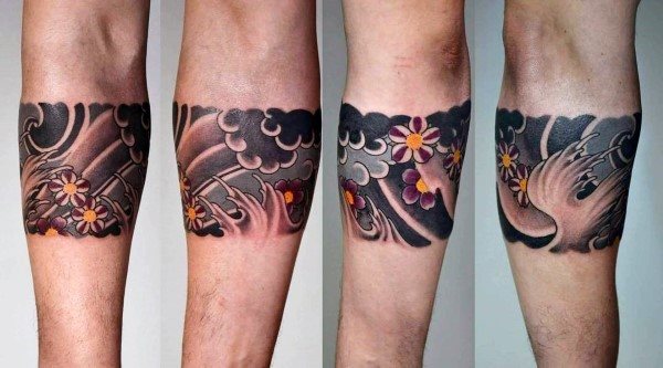 tatuaje flores del cerezo japonesas para hombre 35
