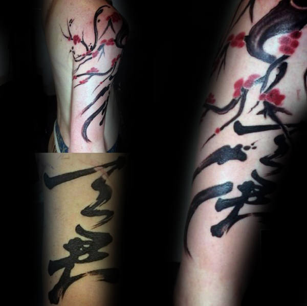 tatuaje flores del cerezo japonesas para hombre 42