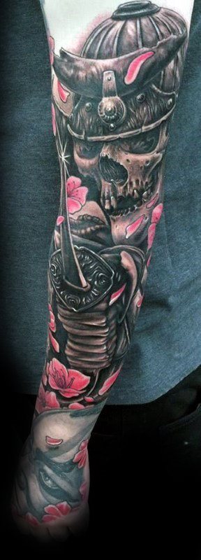 tatuaje flores del cerezo japonesas para hombre 81