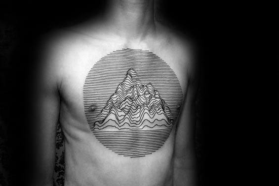 tatuaje geometrico montana para hombre 12