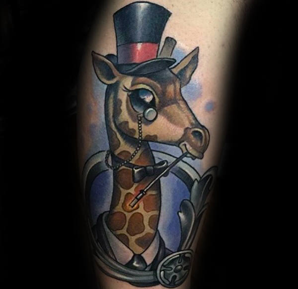 tatuaje jirafa para hombre 20