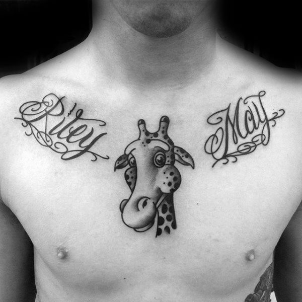 tatuaje jirafa para hombre 48