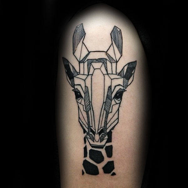tatuaje jirafa para hombre 68