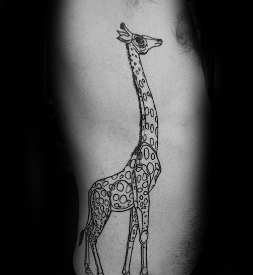 tatuaje jirafa para hombre 77