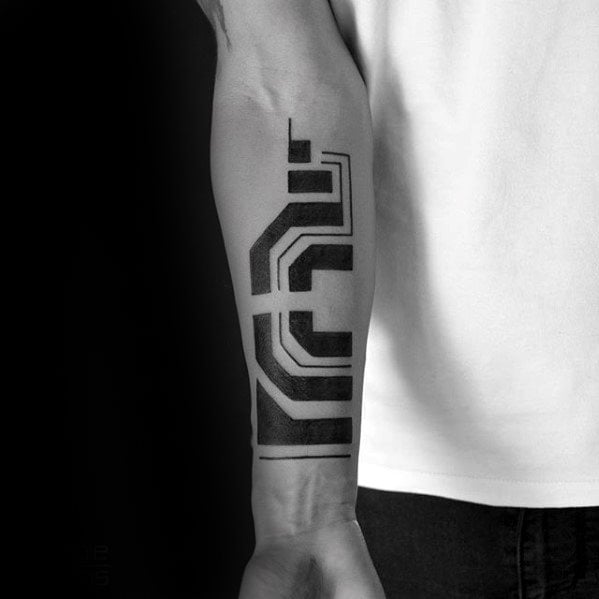 tatuaje linea simple para hombre 09