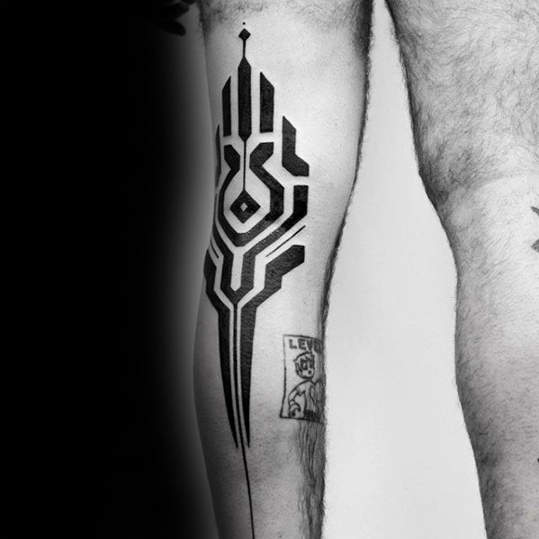 tatuaje linea simple para hombre 35