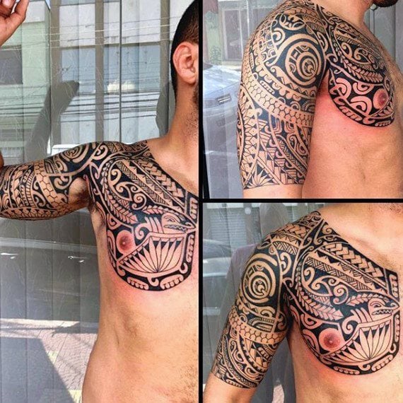 tatuaje media manga tribal para hombre 04