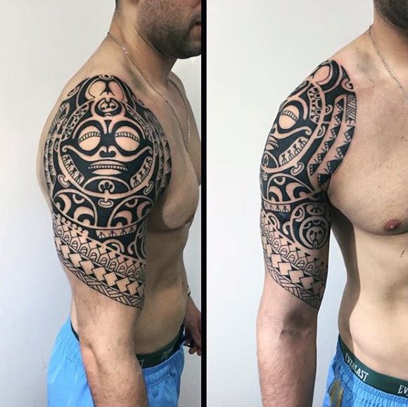 tatuaje media manga tribal para hombre 22