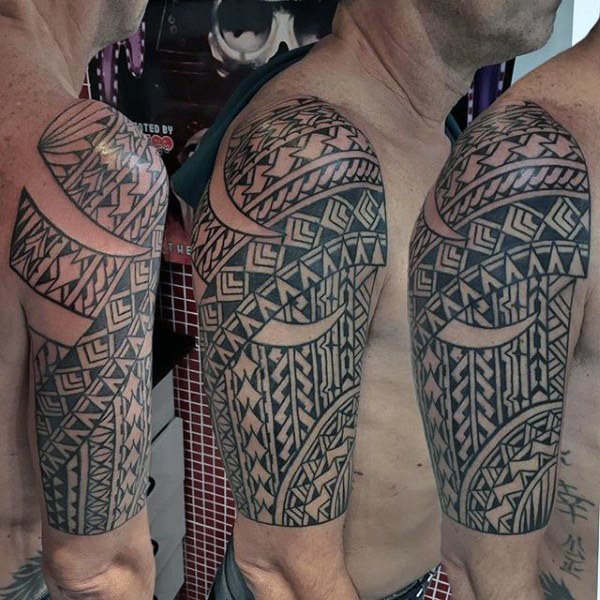 tatuaje media manga tribal para hombre 24