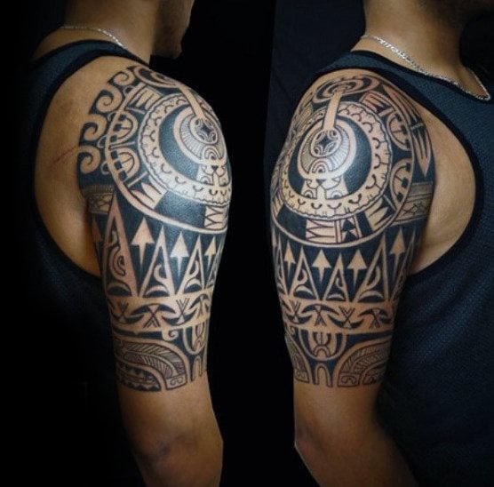 tatuaje media manga tribal para hombre 25