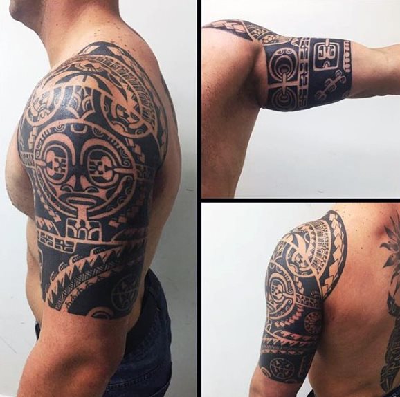 tatuaje media manga tribal para hombre 27