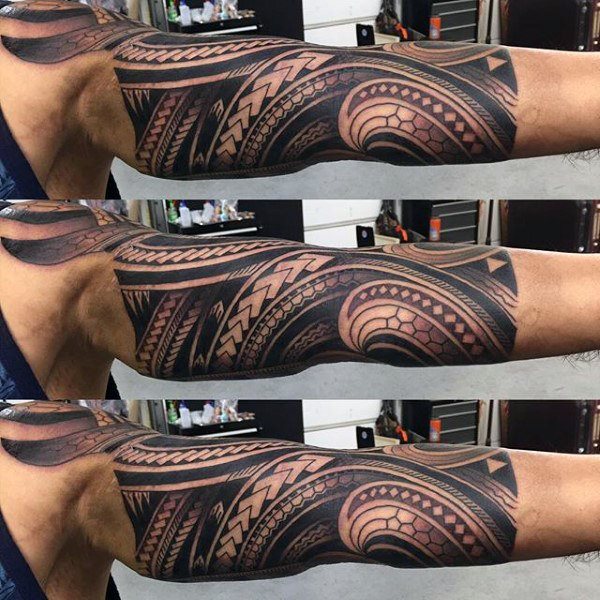 tatuaje media manga tribal para hombre 38