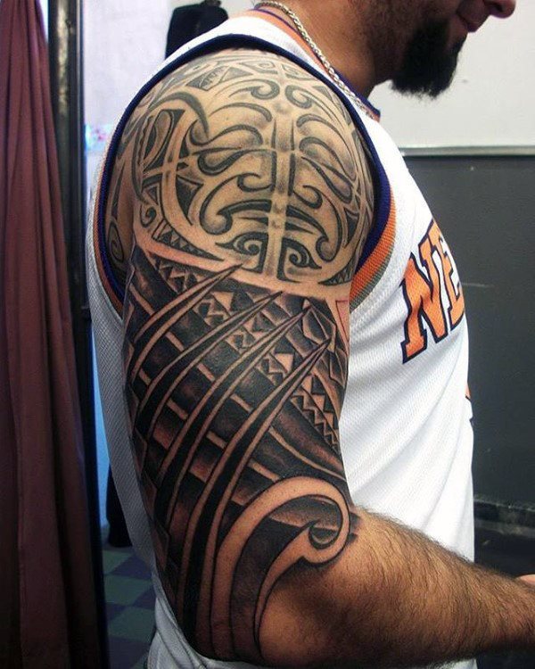 tatuaje media manga tribal para hombre 41