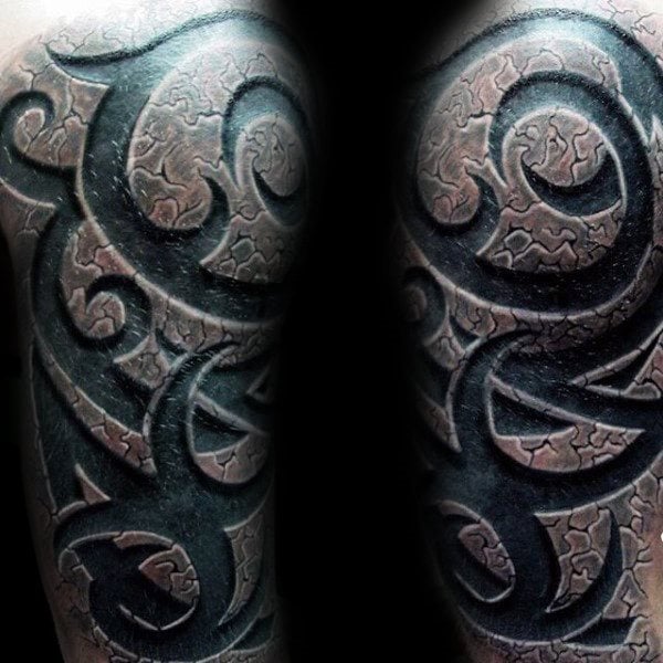 tatuaje media manga tribal para hombre 54