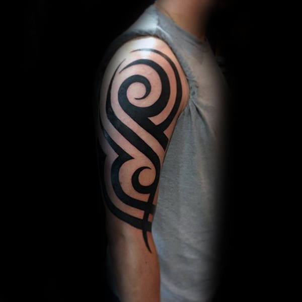 tatuaje media manga tribal para hombre 57