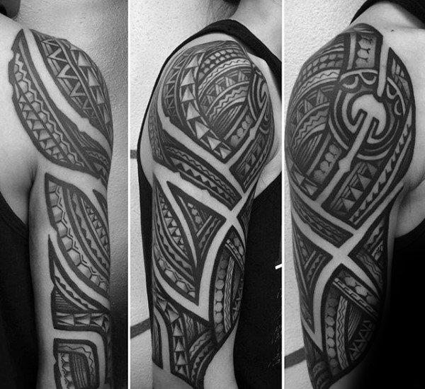 tatuaje media manga tribal para hombre 65