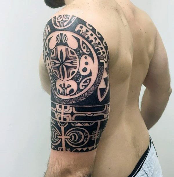 tatuaje media manga tribal para hombre 66