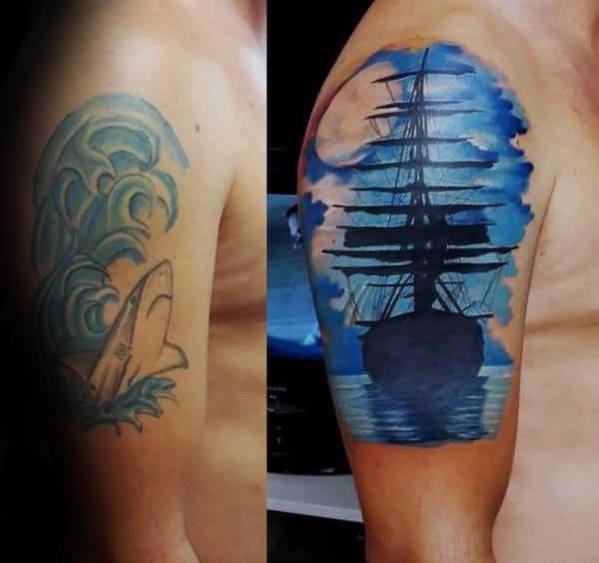 tatuaje para cubrir otro en hombre 43