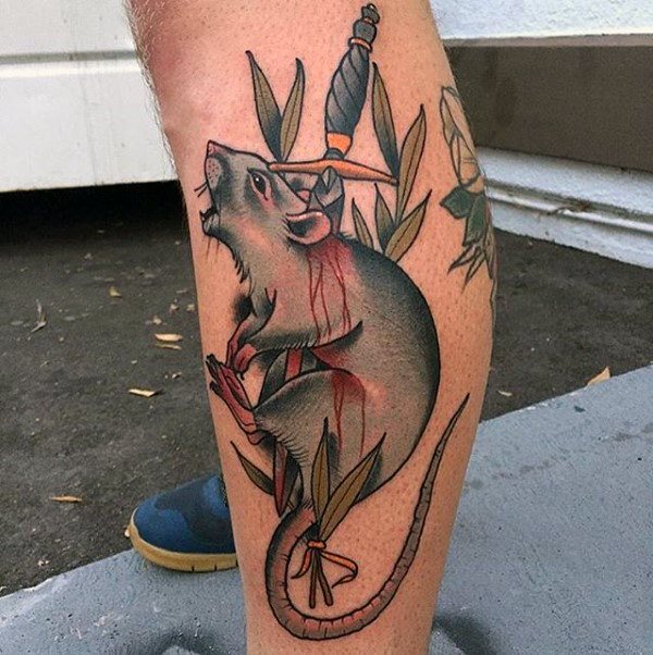 tatuaje rata para hombre 08