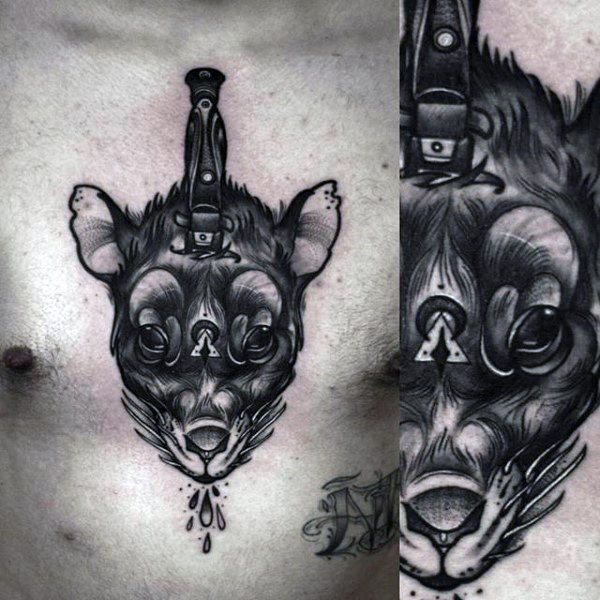 tatuaje rata para hombre 26