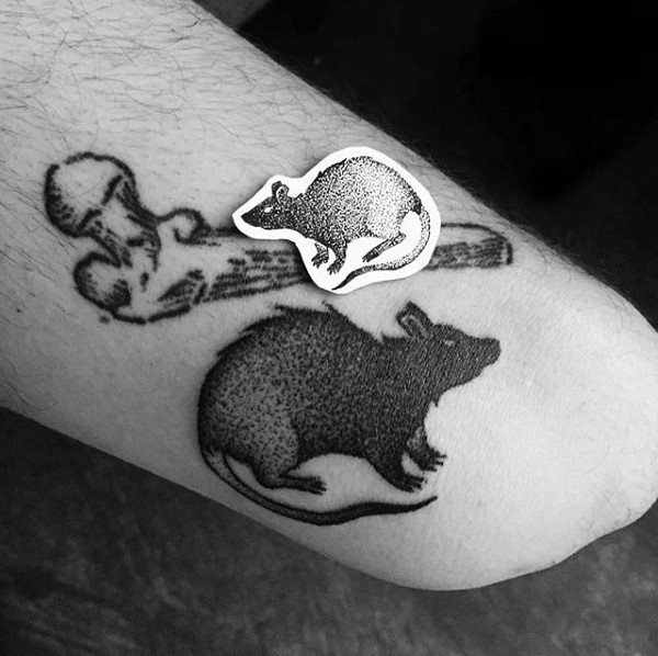 tatuaje rata para hombre 54
