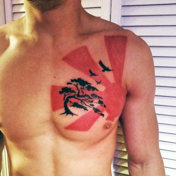 tatuaje rojo y negro para hombre 41