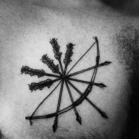 tatuaje tradicional flecha para hombre 04
