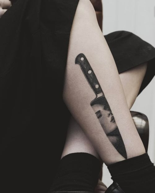 tatuaje cuchillo 34