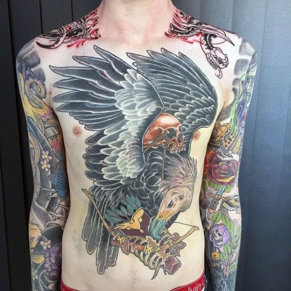 65 Tatuajes de buitres (Con el significado): Aves, un verdadero símbolo de libertad