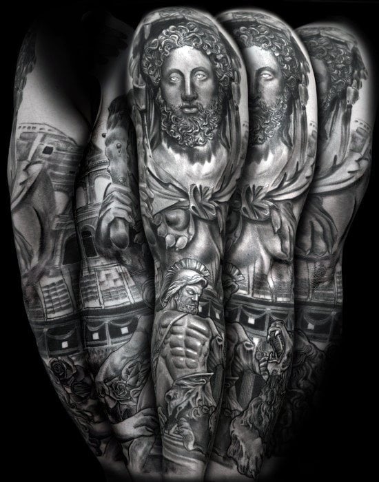 tatuaje estatua romana09