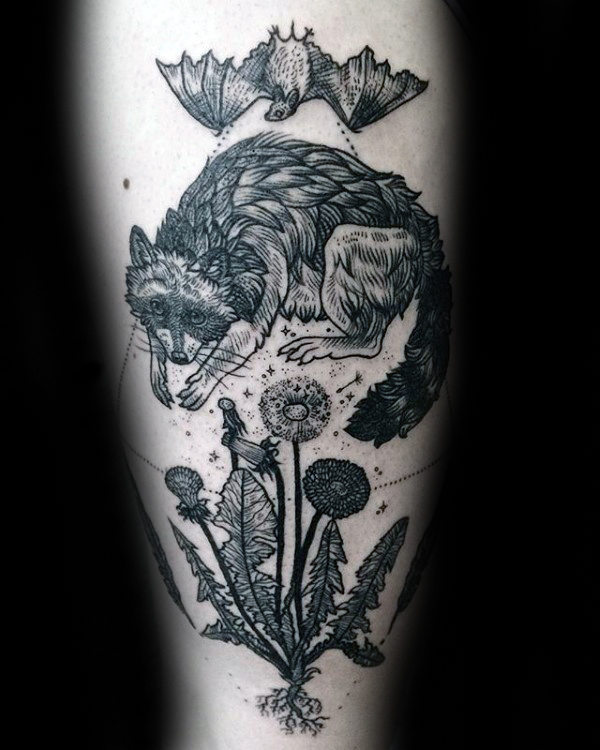 tatuaje mapache 141