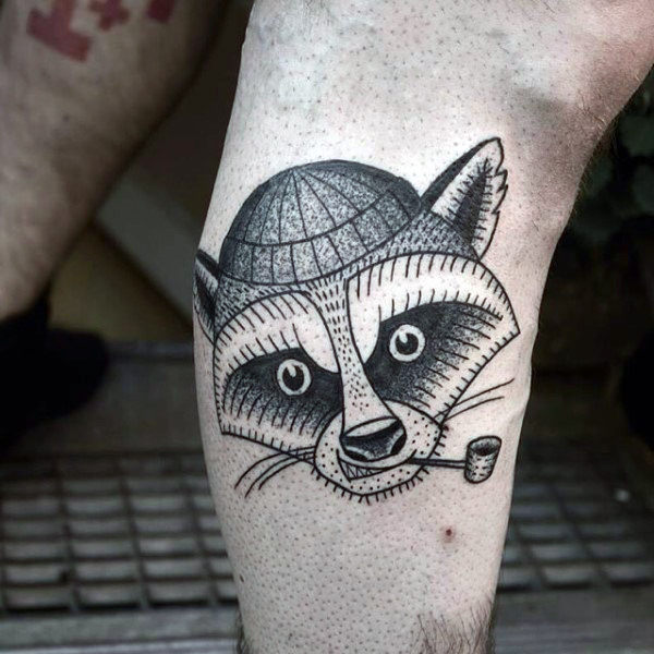 tatuaje mapache 143