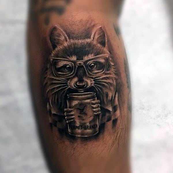 tatuaje mapache 91