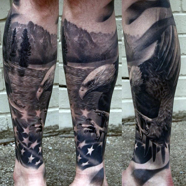 tatuaje aguila americana calva 165