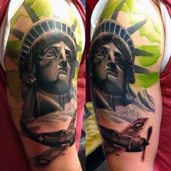 tatuaje estatua de la libertad 15