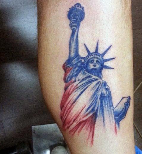 tatuaje estatua de la libertad 45