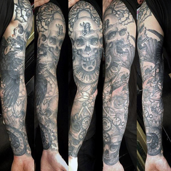 tatuaje manga calavera 35