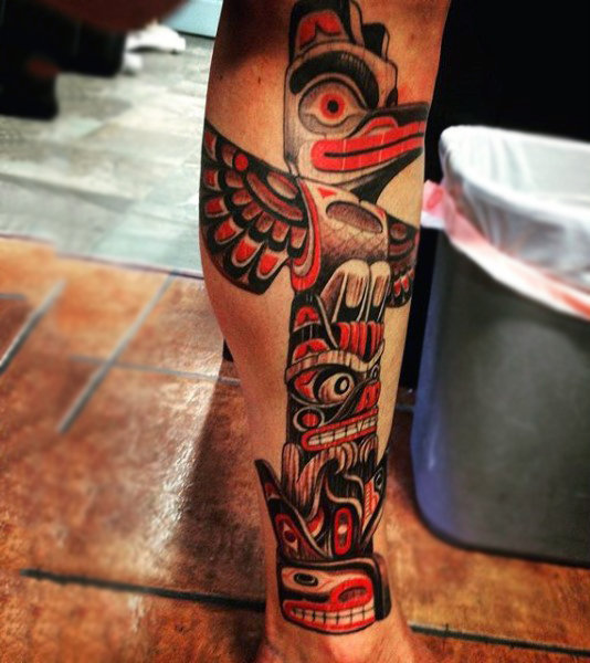 68 Tatuajes de Tótem pole, indio, azteca, animales, hawaianos