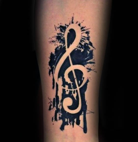 tatuaje clave sol 43