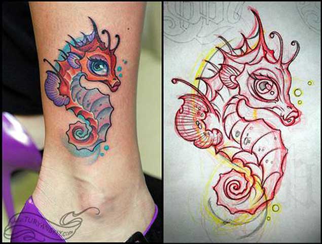 tatuaje caballito de mar 17