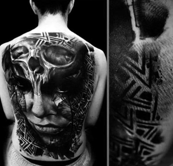 tatuaje calavera en espalda 07