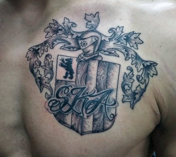 tatuaje escudo familia heraldico 10