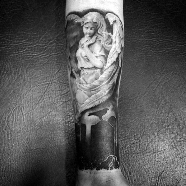 tatuaje estatua angel 37