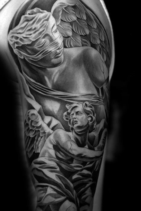 tatuaje estatua angel 43