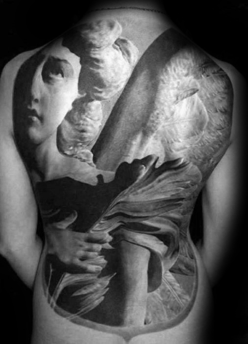 tatuaje estatua angel 49