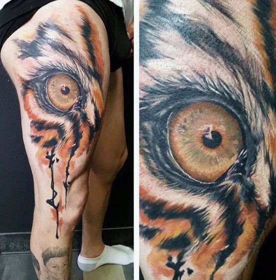 tatuaje ojos de tigre 77