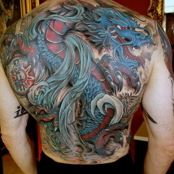 tatuaje dragon en espalda 62